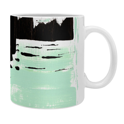 Viviana Gonzalez Minimal black and mint I Coffee Mug