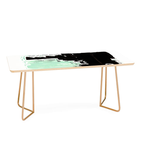 Viviana Gonzalez Minimal black and mint I Coffee Table