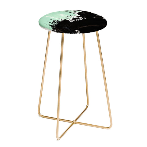 Viviana Gonzalez Minimal black and mint I Counter Stool