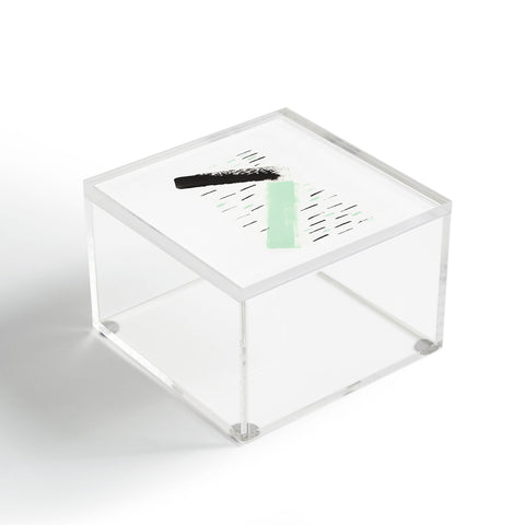 Viviana Gonzalez Minimal black and mint II Acrylic Box