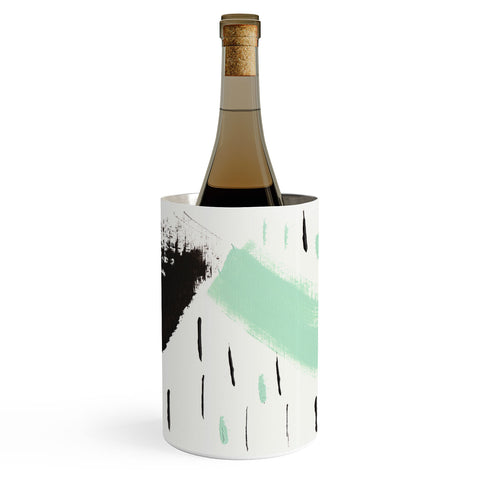 Viviana Gonzalez Minimal black and mint II Wine Chiller