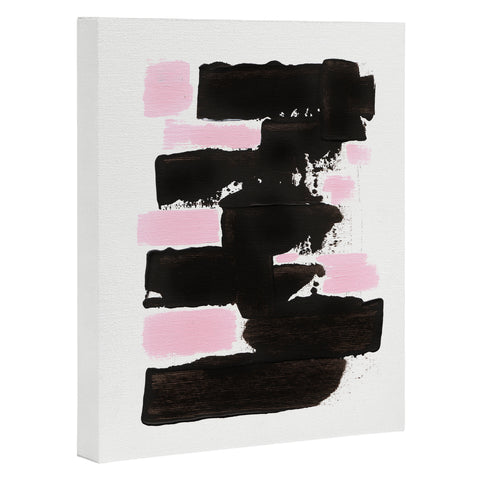 Viviana Gonzalez Minimal black and pink II Art Canvas