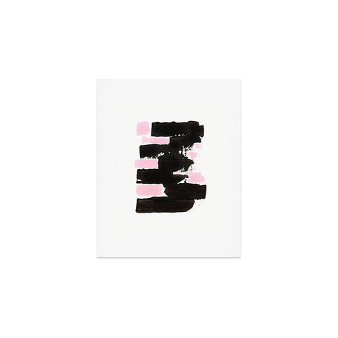 Viviana Gonzalez Minimal black and pink II Art Print