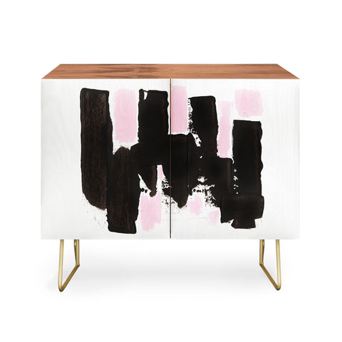Viviana Gonzalez Minimal black and pink II Credenza