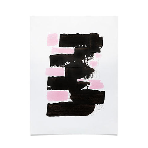 Viviana Gonzalez Minimal black and pink II Poster