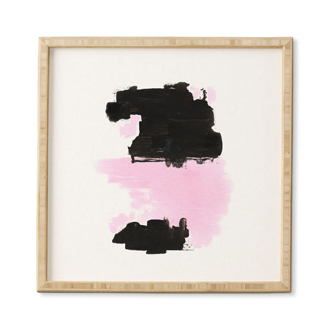Viviana Gonzalez Minimal black and pink III Framed Wall Art