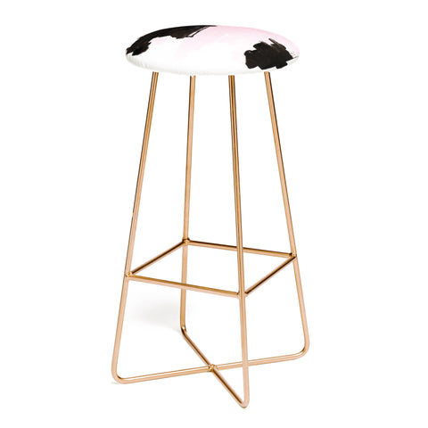 Viviana Gonzalez Minimal black and pink III Bar Stool