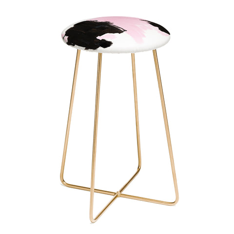 Viviana Gonzalez Minimal black and pink III Counter Stool