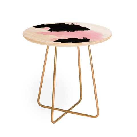 Viviana Gonzalez Minimal black and pink III Round Side Table