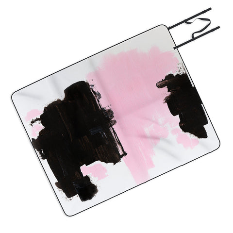 Viviana Gonzalez Minimal black and pink III Picnic Blanket