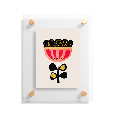 Viviana Gonzalez Minimal flower 01 Floating Acrylic Print