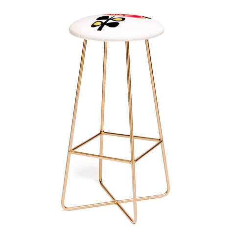 Viviana Gonzalez Minimal flower 01 Bar Stool