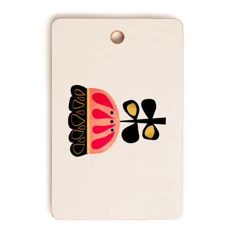 Viviana Gonzalez Minimal flower 01 Cutting Board Rectangle