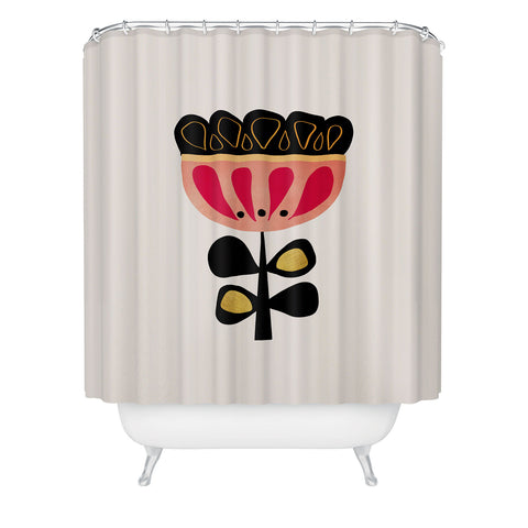 Viviana Gonzalez Minimal flower 01 Shower Curtain