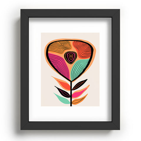 Viviana Gonzalez Minimal flower 02 Recessed Framing Rectangle