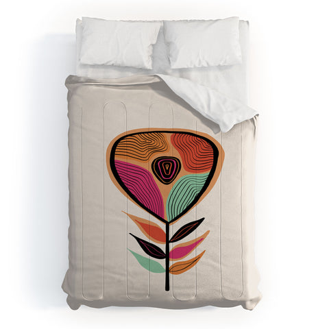 Viviana Gonzalez Minimal flower 02 Comforter