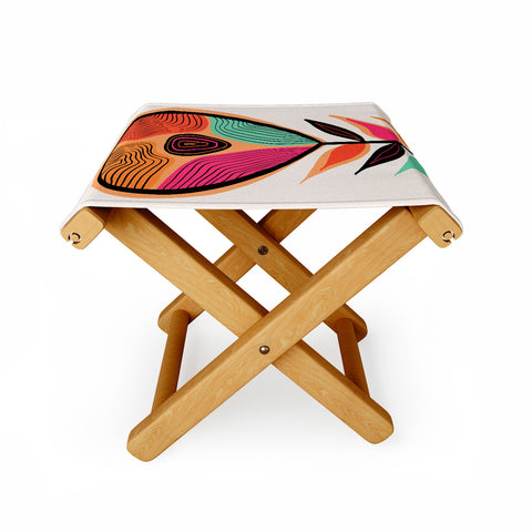 Viviana Gonzalez Minimal flower 02 Folding Stool