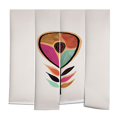 Viviana Gonzalez Minimal flower 02 Wall Mural