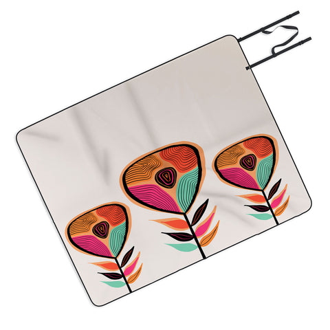 Viviana Gonzalez Minimal flower 02 Picnic Blanket
