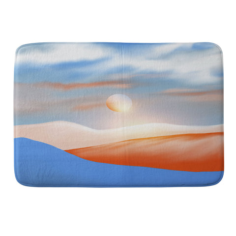 Viviana Gonzalez Minimal mountains 01 Memory Foam Bath Mat