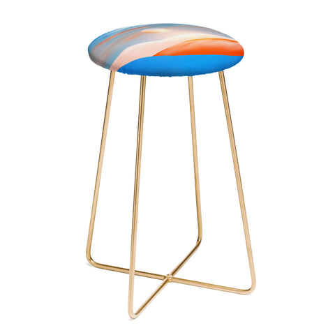 Viviana Gonzalez Minimal mountains 01 Counter Stool