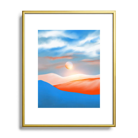 Viviana Gonzalez Minimal mountains 01 Metal Framed Art Print