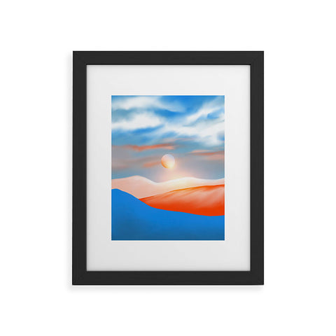 Viviana Gonzalez Minimal mountains 01 Framed Art Print