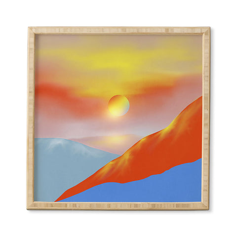 Viviana Gonzalez Minimal mountains 02 Framed Wall Art