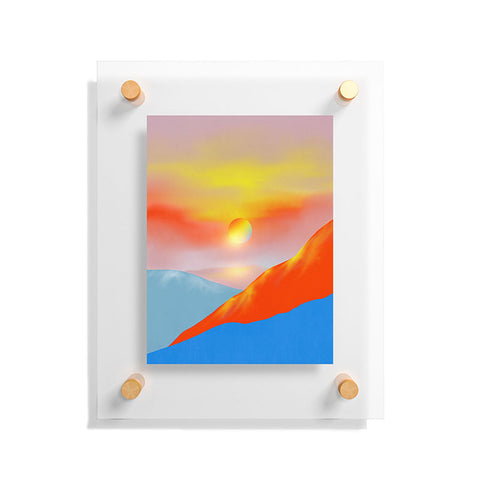 Viviana Gonzalez Minimal mountains 02 Floating Acrylic Print