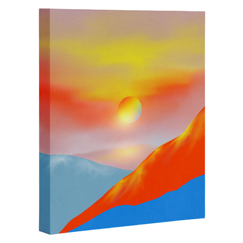Viviana Gonzalez Minimal mountains 02 Art Canvas