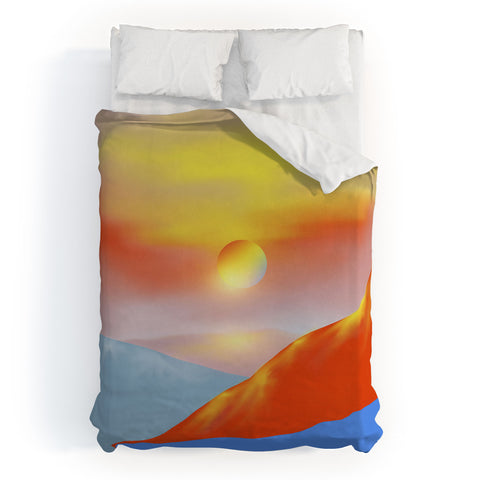 Viviana Gonzalez Minimal mountains 02 Duvet Cover