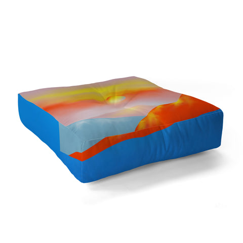 Viviana Gonzalez Minimal mountains 02 Floor Pillow Square