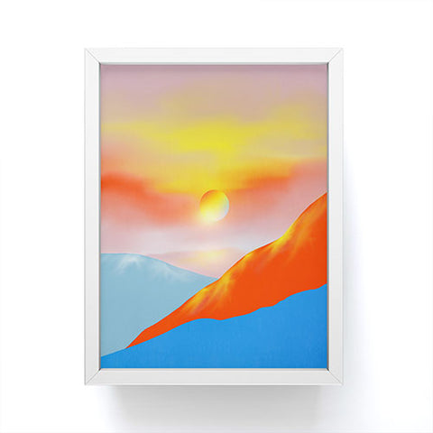 Viviana Gonzalez Minimal mountains 02 Framed Mini Art Print