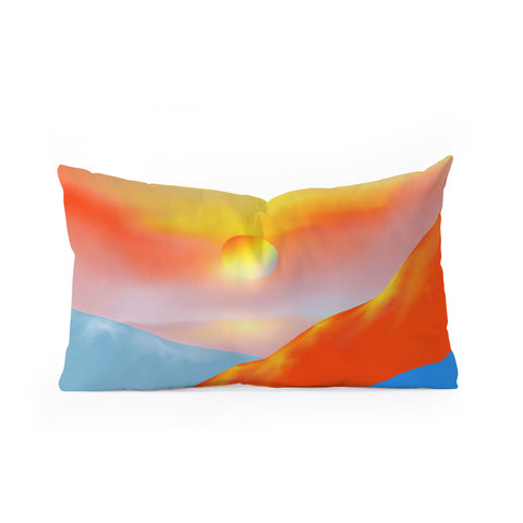 Viviana Gonzalez Minimal mountains 02 Oblong Throw Pillow