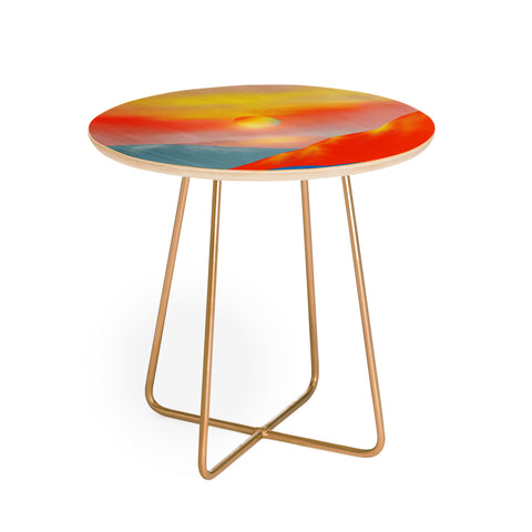 Viviana Gonzalez Minimal mountains 02 Round Side Table