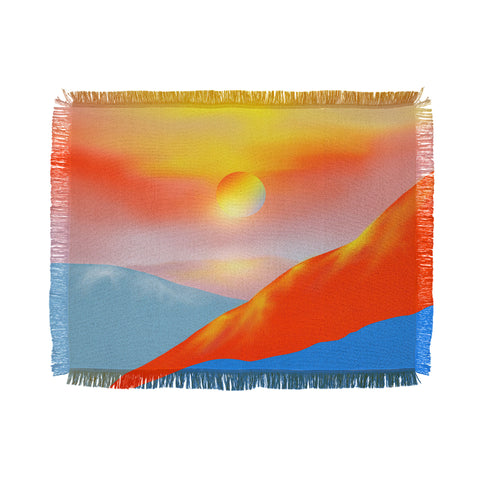 Viviana Gonzalez Minimal mountains 02 Throw Blanket