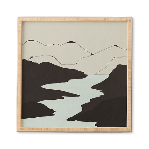 Viviana Gonzalez Minimal Mountains In The Sea Framed Wall Art