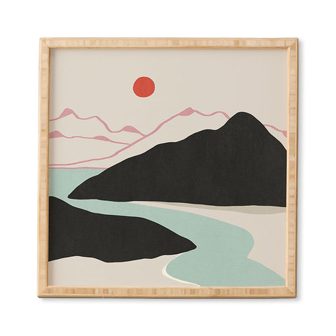 Viviana Gonzalez Minimal Mountains In the Sea 2 Framed Wall Art