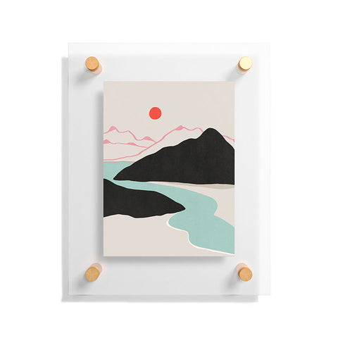 Viviana Gonzalez Minimal Mountains In the Sea 2 Floating Acrylic Print