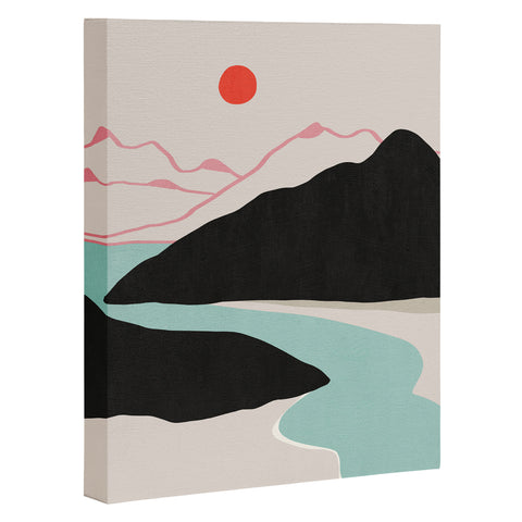 Viviana Gonzalez Minimal Mountains In the Sea 2 Art Canvas