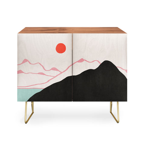 Viviana Gonzalez Minimal Mountains In the Sea 2 Credenza