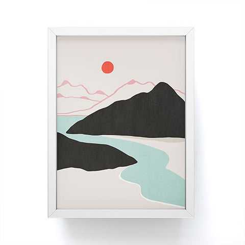 Viviana Gonzalez Minimal Mountains In the Sea 2 Framed Mini Art Print