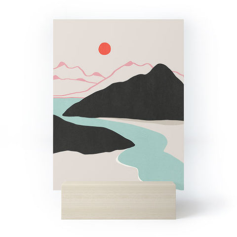 Viviana Gonzalez Minimal Mountains In the Sea 2 Mini Art Print