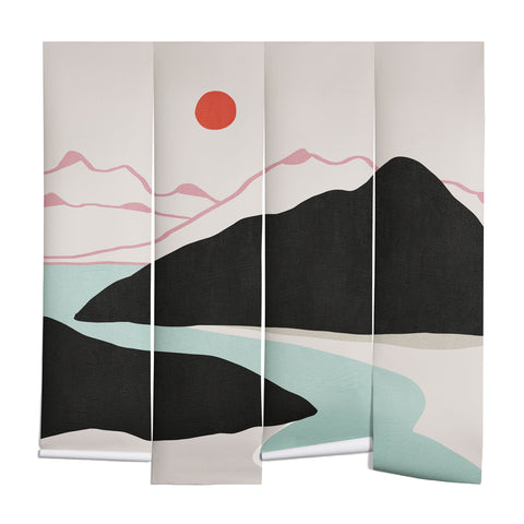 Viviana Gonzalez Minimal Mountains In the Sea 2 Wall Mural