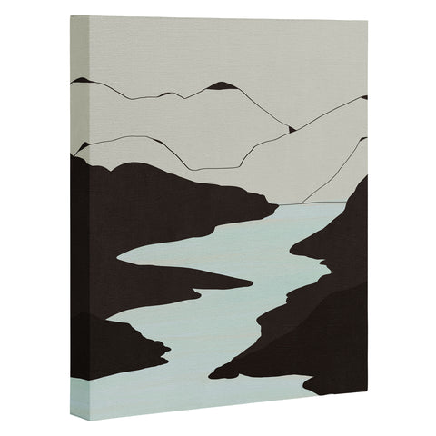 Viviana Gonzalez Minimal Mountains In The Sea Art Canvas