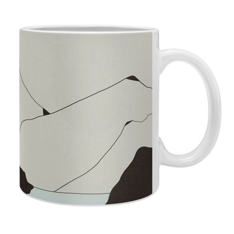 Viviana Gonzalez Minimal Mountains In The Sea Coffee Mug