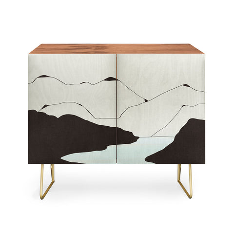 Viviana Gonzalez Minimal Mountains In The Sea Credenza