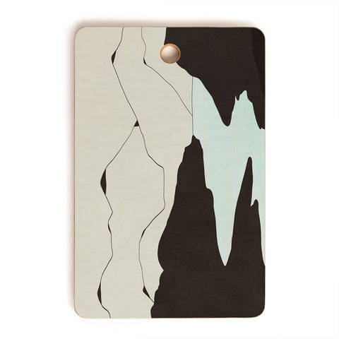 Viviana Gonzalez Minimal Mountains In The Sea Cutting Board Rectangle