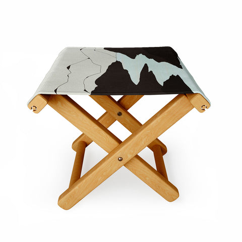 Viviana Gonzalez Minimal Mountains In The Sea Folding Stool