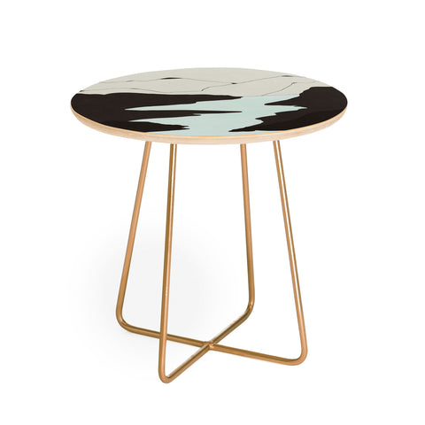 Viviana Gonzalez Minimal Mountains In The Sea Round Side Table